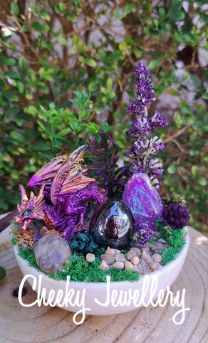 Stunning Dragon purple garden fairy inspired themescapes