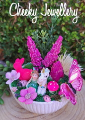 Stunning vibrant pink Unicorn and fairy garden inspired themescapes
Mini flower garden centrepieces.
Pretend play, decor, collectables.